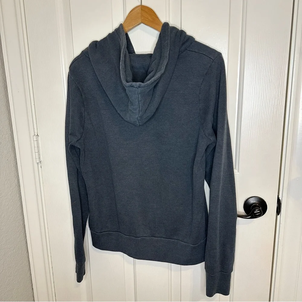 Avaiator Nation Navy Blue 5 Stripe Hoodie Sz M *Flawed* Surfer Indie Skater Cozy - Picture 4 of 10